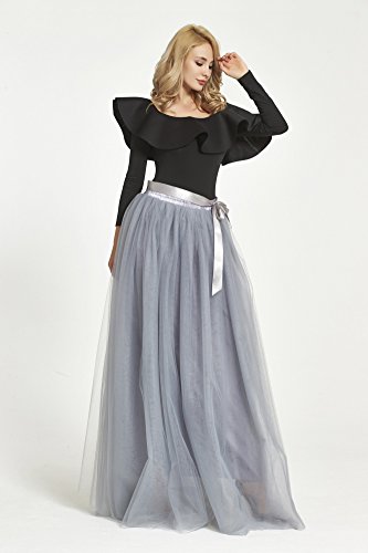 FOLOBE 1950 Vintage Puffy Tutu Skirts Dama de Honor 6 Capas de Enagua Enagua