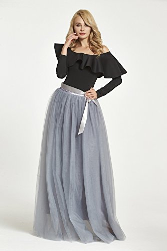 FOLOBE 1950 Vintage Puffy Tutu Skirts Dama de Honor 6 Capas de Enagua Enagua