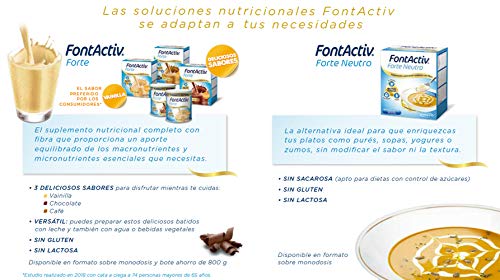 Fontactiv Forte Chocolate - 800 gr Suplemento Nutricional para Adultos y Mayores- 30 grs. 1 o 2 veces al día.