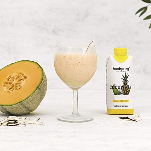 foodspring CocoWhey en pack de 12 x 330ml, Piña, La bebida proteica isotónica