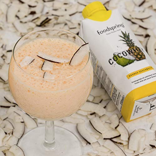 foodspring CocoWhey en pack de 12 x 330ml, Piña, La bebida proteica isotónica