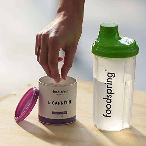 foodspring - L-carnitina - El suplemento de apoyo para la pérdida de peso - Transforma la grasa en energía - Calidad premium certificada Carnipure - 120 cápsulas