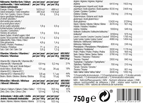 foodspring Proteína Vegana, Vainilla, 750g, 100% proteína vegetal, Fabricada en Alemania