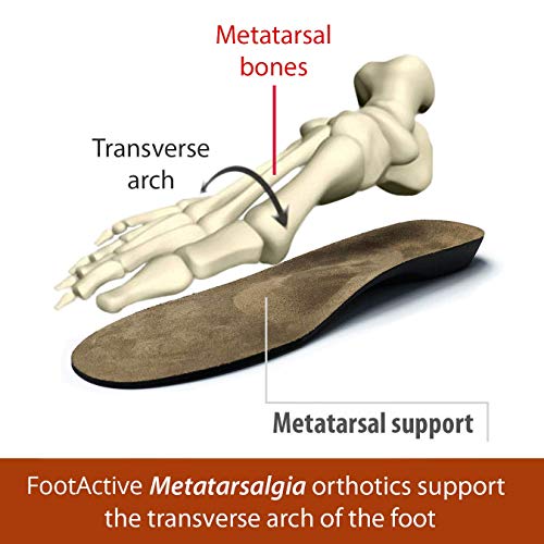 FootActive Metatarsalgia - Plantilla ortopédica premium para metatarsalgia y neuroma de Morton M - 7/8.5 UK