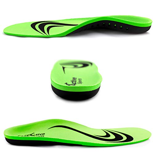 FOOTACTIVE SPORT – Plantillas Deportivas de Alto Impacto, de Longitud Completa Con Soporte Avanzado Ortopédico de Arco. Comodidad y Absorción de Impactos para la Prevención de Lesiones L (44/45 EU)