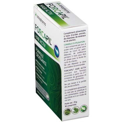 Forcapil HAIR ACTIV Keratin'Activ Croissance Force et Densité du Cheveu - 3 Mois de Traitement 90 Comprimés …