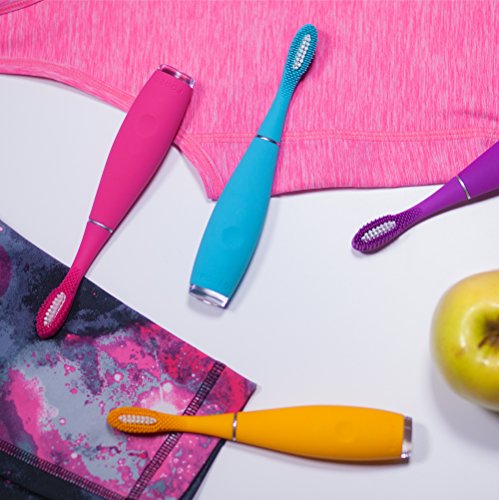 Foreo ISSA mini 2 - Cepillo sónico de dientes eléctrico para niños, color mango tango