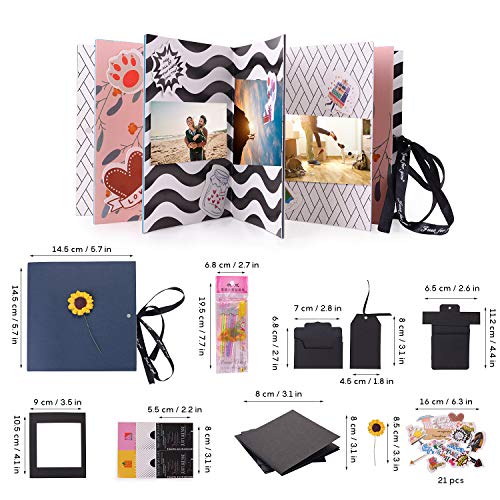 FORIZEN Caja de Regalo Creative Explosion, DIY Album de Fotos, Regalo de Bricolaje Regalos de Cumpleaños/San Valentín Día/Navidad (Album Plegable)