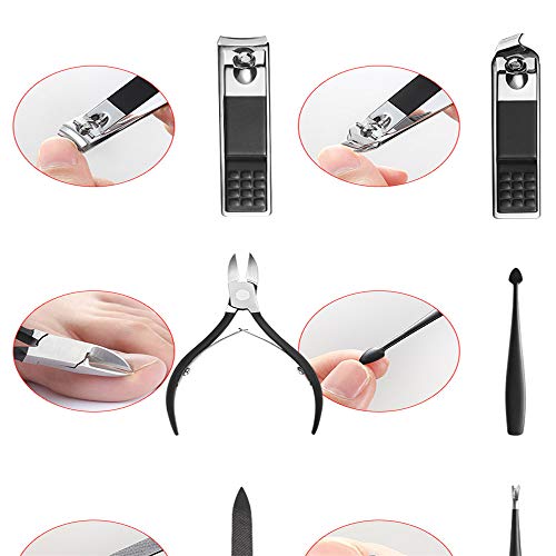Foshuo Manicure Pedicure Set para Hombre Y Mujer,Cortadores De Uñas Slant Edge Cortaúñas Cortadoras De Uñas Podólogos Cortaúñas Cortadores Pinzas para Uñas De Dedos Gruesos Cortaúñas Uñas Cortauñas