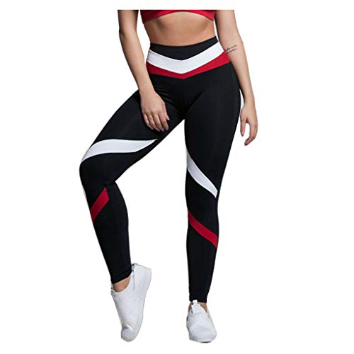 Fossen MuRope Pantalones Mujer Deporte Baratos Impresión Costuras a Rayas Moda - Leggings Deporte Mujer Running/Yoga/Correr/Escalar - Pantalon con Suéter, Sudadera para Chica Adolescente Niñas
