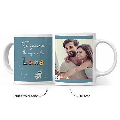 Fotoprix Taza Personalizada con Foto para Papá | Regalo Original día del Padre | Varios diseños Disponibles. (Diseño: Padre 1)