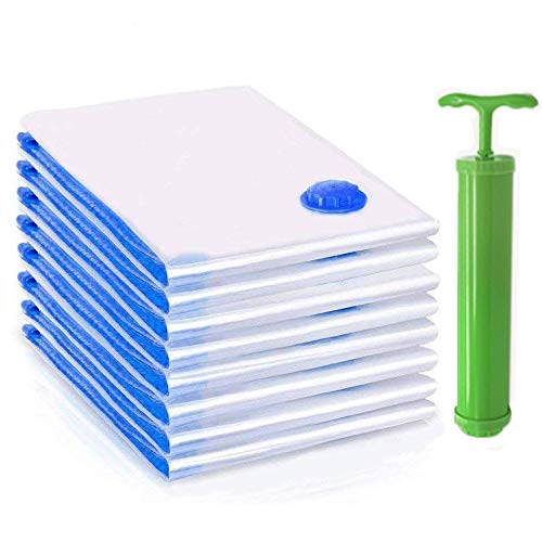 FQD Life Bolsas de Almacenaje al Vacío 6 Unidades, Bolsa al Vacio Ropa ( 3*Grandes 80x60cm+3*Pequeñas 60x40cm) Ahorro Espacio para Guardar Ropa, Ropa de Cama, Edredones, Almohadas