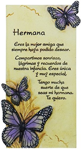 Framan PERGAMINO DE Piedra LABRADA con Textos para Ocasiones Especiales, Original Y ECONÓMICO. Especial Hermana