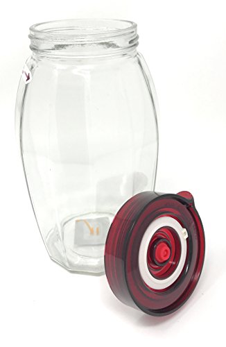 Frasco de fermentación con válvula de liberación de aire unidireccional, tapa de boca ancha y sello de silicona, ideal para chucrut y kimchi (2,4 litros)