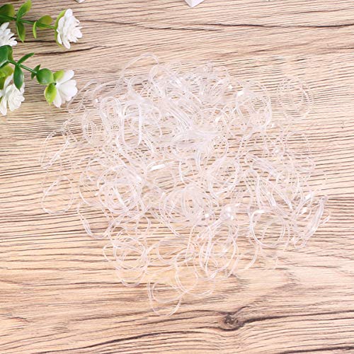 Frcolor 1000pcs pelo trenzado elástico bandas de gomas de pelo (claro)