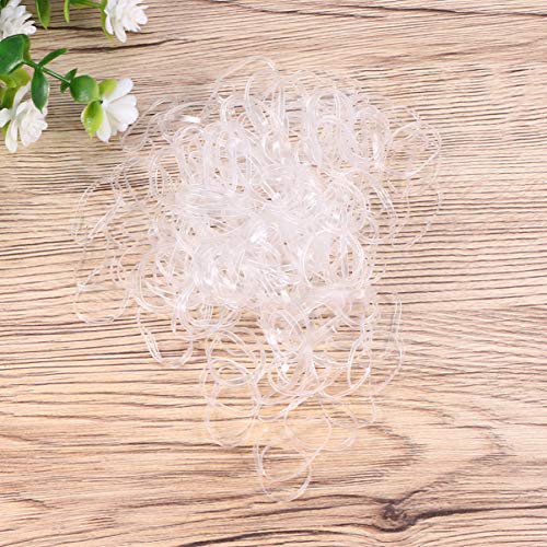 Frcolor 1000pcs pelo trenzado elástico bandas de gomas de pelo (claro)