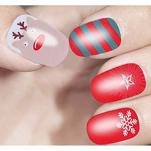 Frcolor Adhesivos de uñas de navidad Nail Art Tip Stickers Stickers Decoration for Women Girls 4pcs