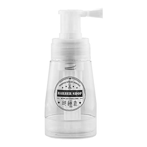 FRCOLOR Botella de Spray en Polvo Botella de Plástico Transparente en Polvo Seco Botella de Spray de Barbero Vacía Botella de Spray Recargable para Viajes Barber Salon