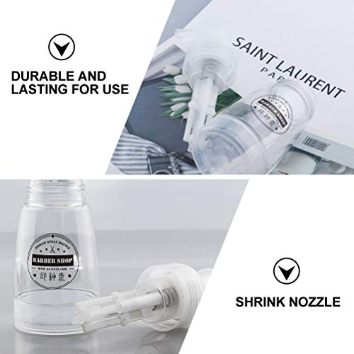 FRCOLOR Botella de Spray en Polvo Botella de Plástico Transparente en Polvo Seco Botella de Spray de Barbero Vacía Botella de Spray Recargable para Viajes Barber Salon