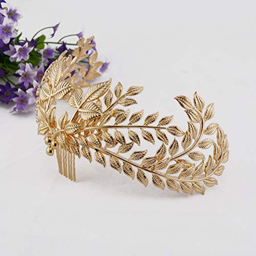 Frcolor Estilo de Baroco corona dorada de la boda joyería del pelo de la boda con peines princesa nupcial tocado accesorios para las mujeres