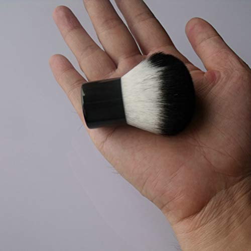 Frcolor Mini Brocha multifuncional de base Brocha para enjuagar, Brocha para pulir Polvos portátiles suaves, Maquillaje para Mineral BB Cream (Negro)