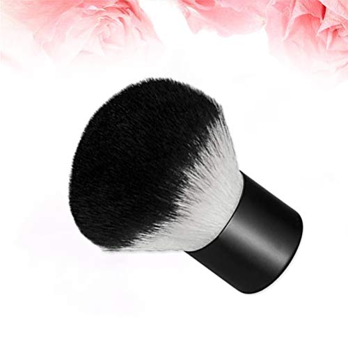Frcolor Mini Brocha multifuncional de base Brocha para enjuagar, Brocha para pulir Polvos portátiles suaves, Maquillaje para Mineral BB Cream (Negro)