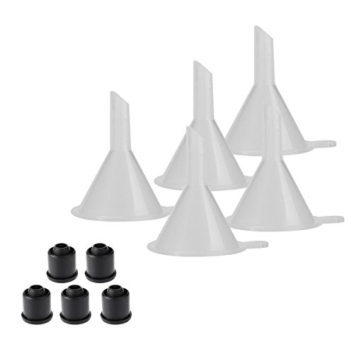 Frcolor Reutilizable de 5 x 10ml pestañas vacío tubo Mascara envase con pestaña varita embudos y pipetas de transferencia fijado para el aceite de ricino