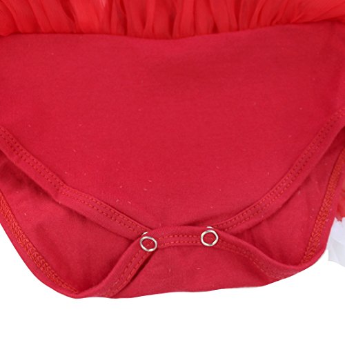 Freebily Conjunto de Navidad para Bebé Niña Recién Nacido Vestido de Princesa Infantil Estilo de Pelele Fiesta Invierno Otoño Reno 0-3 Meses