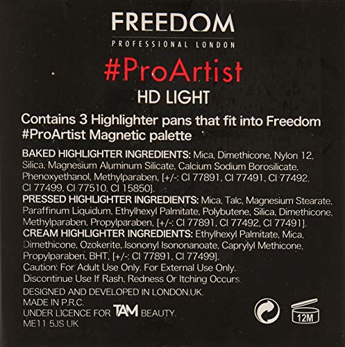 Freedom Makeup – HIGH Ligh Ter palé – proartist Light Packs – HD Cold Light 2