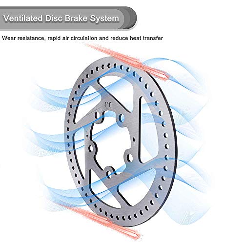 FreeLeben Xiaomi Scooter Eléctrico Disco de Freno Disco de Freno Pieza de Repuesto Accesorio para Xiaomi M365 Scooter Eléctrico (110mm (for Xiaomi M365))