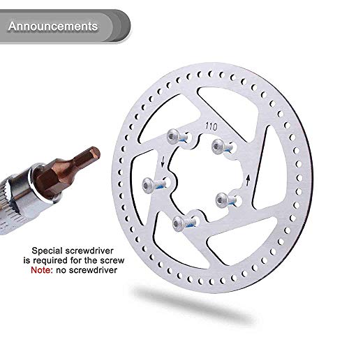 FreeLeben Xiaomi Scooter Eléctrico Disco de Freno Disco de Freno Pieza de Repuesto Accesorio para Xiaomi M365 Scooter Eléctrico (110mm (for Xiaomi M365))