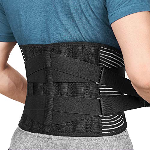 FREETOO Cinturón de Apoyo Lumbar, Cinturón de Presión Ajustable de Doble Capa, Ligero y Transpirable Faja de Espalda para la Protección en el Trabajo, Dolor de Espalda (Actualizar XXL)