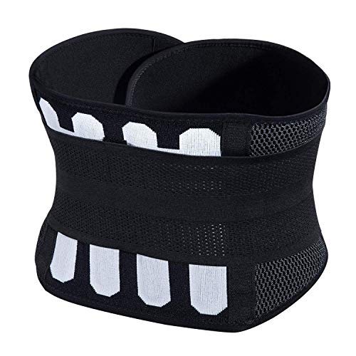 FREETOO Cinturón Lumbar Soporte Lumbar para la Espalda Ayuda de la Cintura para Aliviar El Dolor de Espalda y Prevenir Daños, Unisex Negr (L/XL)