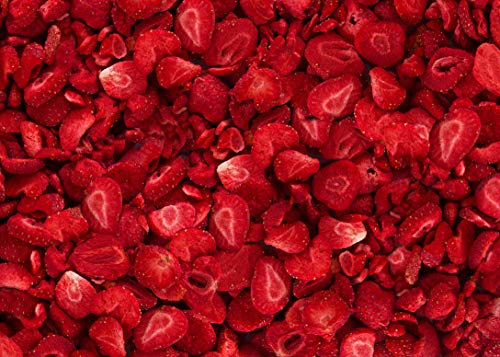 Fresas liofilizadas 100% naturales, sin gluten, sin azúcares añadidos, sin conservantes, merienda de fruta saludable (100g)