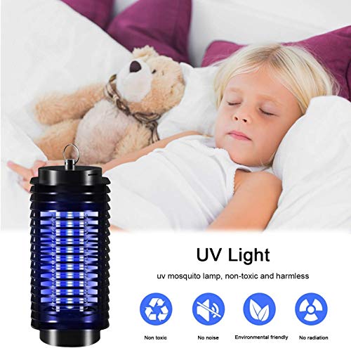 FRGHF Lámpara de Mosquito, UV LED Lámpara Antimosquitos Electrico Lámpara Mosquitos Interior y Exterior Control de Insectos No Tóxico, Lámpara Anti Moscas para Mosquitos, Insectos, Polillas (Negro)