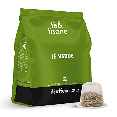 FRHOME - 50 Cápsulas de té compatibles Nespresso - Té verde - Il Caffè italiano