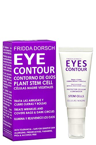 Fridda Dorsch Eyes Contour - Contorno de Ojos con Color Iluminador, Crema Hidratante Antiarrugas para Tratar Bolsas y Ojeras, con Células Madre Vegetales, 15 ml