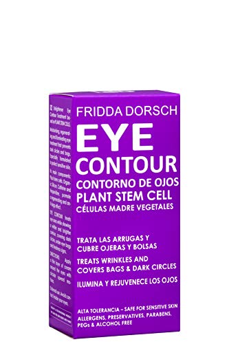 Fridda Dorsch Eyes Contour - Contorno de Ojos con Color Iluminador, Crema Hidratante Antiarrugas para Tratar Bolsas y Ojeras, con Células Madre Vegetales, 15 ml