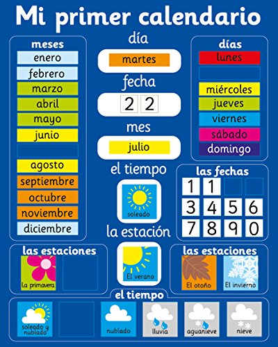 Fridgemagic Mi Primer Calendario Magnético - Placa rígida de 40 x 32 cm con Gancho para Colgar