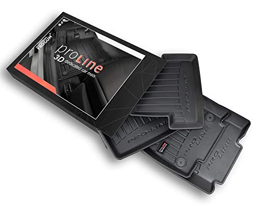 Frogum Alfombrillas de Goma 3D Pro-Line compatible con Seat Leon III Desde 2012 / compatible con VW Golf VII 2012-2019 / compatible conT-Roc Desde 2017