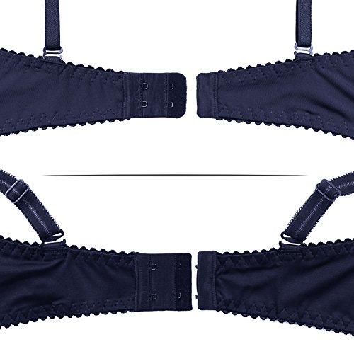 frugue Sujetador sin Tirantes Push Up con Relleno Multiposicion Mujer Negro ES 95E (EU 80E)