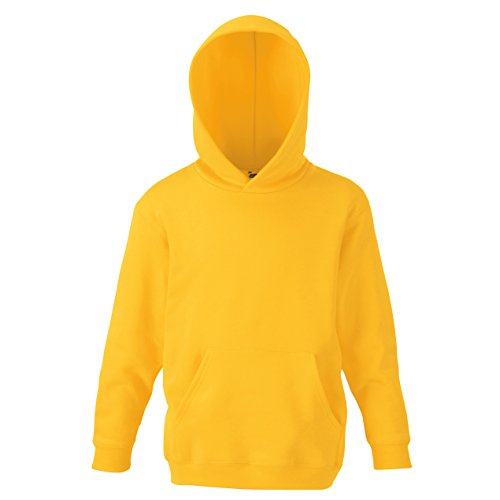 Fruit of the Loom - Sudadera clásica 80/20 Unisex para niños (7-8/Amarillo Oscuro)
