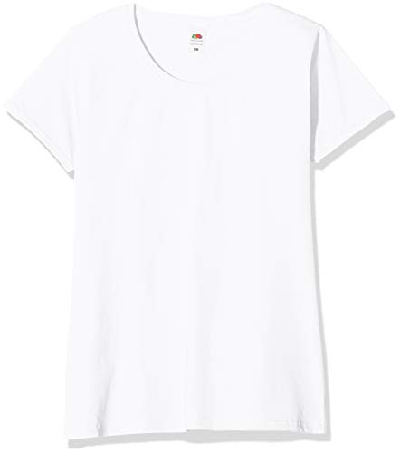 Fruit of the Loom Valueweight T-Shirt 5 Pack Camiseta, Blanco (White 30), L (Pack de 5) para Mujer