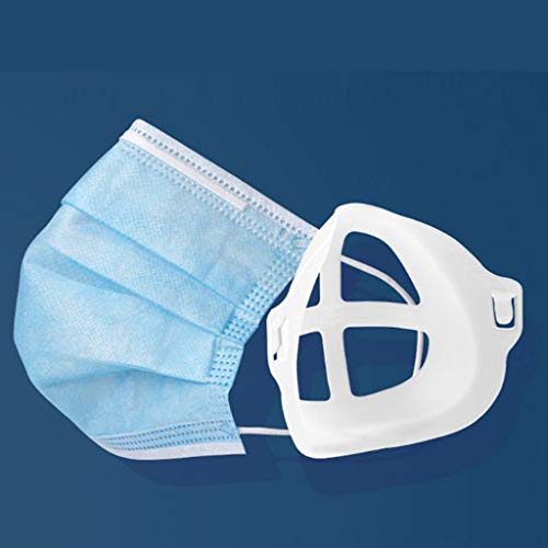 Fugift 5 uds, Soporte facial 3D para Ǎd-ültos para un uso cómodo, protección, lápiz labial, transpirable, reutilizable, Cúbiertǎ de boca, marco de soporte interno