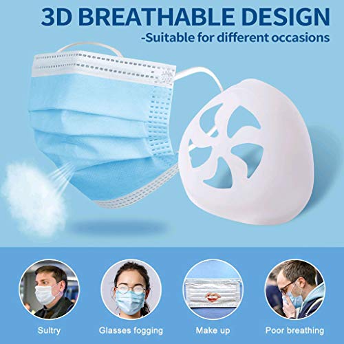 Fugift Soporte 3D Soporte interno Soporte Soporte interno Aumento del espacio para respirar Promueve la frescura de la rѐspíracíón Evita tocarse la nariz y la boca Protege el lápiz labial