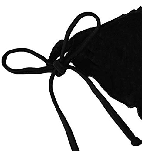 FUGVO Marble Granite Stone Faded Rock Bikini Set Traje de baño de Playa Bikini de Dos Piezas Traje de baño para Mujeres Niñas Ropa de Playa Negro