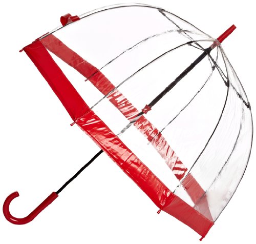 Fulton Birdcage   - Paraguas  Transparente Rojo