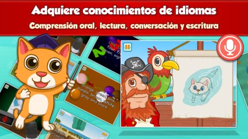 Fun English: Aprende inglés - Juegos didácticos para aprender idiomas para que niños de 3 a 10 años aprendan a leer, hablar y deletrear