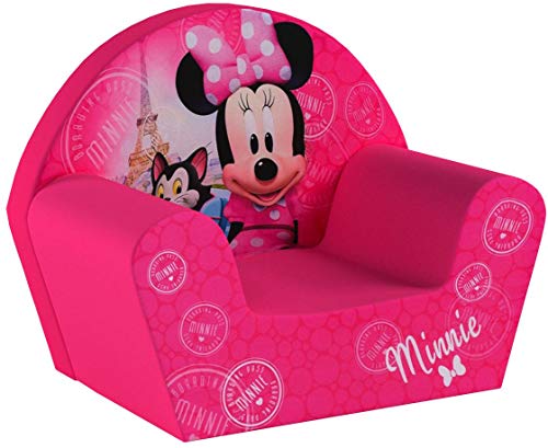 Fun House Disney miinie Paris Silla para niños, Funda poliéster/Espuma Polyether, 52 x 33 x 42 cm