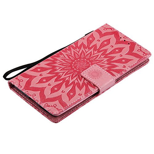 Funda Cartera Nokia 8 2017,Fundas [Ranuras para Tarjetas][Cierre Magnético] [Soporte Plegable] TPU Protección Carcasa Paraético para Nokia 8 - DEKT032135 Rosa